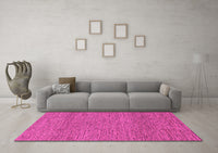 Machine Washable Abstract Pink Modern Rug, wshabs1715pnk