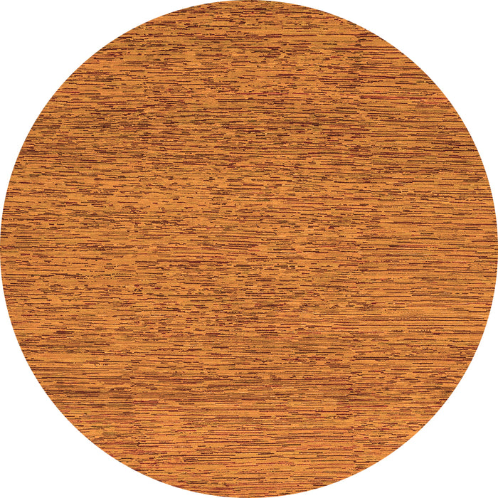 Round Machine Washable Abstract Orange Modern Area Rugs, wshabs1715org
