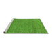 Sideview of Machine Washable Abstract Green Modern Area Rugs, wshabs1715grn