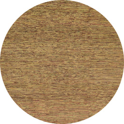 Round Abstract Yellow Modern Rug, abs1715