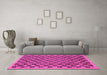 Machine Washable Abstract Pink Modern Rug in a Living Room, wshabs1716pnk