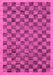 Machine Washable Abstract Pink Modern Rug, wshabs1716pnk