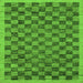 Square Machine Washable Abstract Green Modern Area Rugs, wshabs1716grn