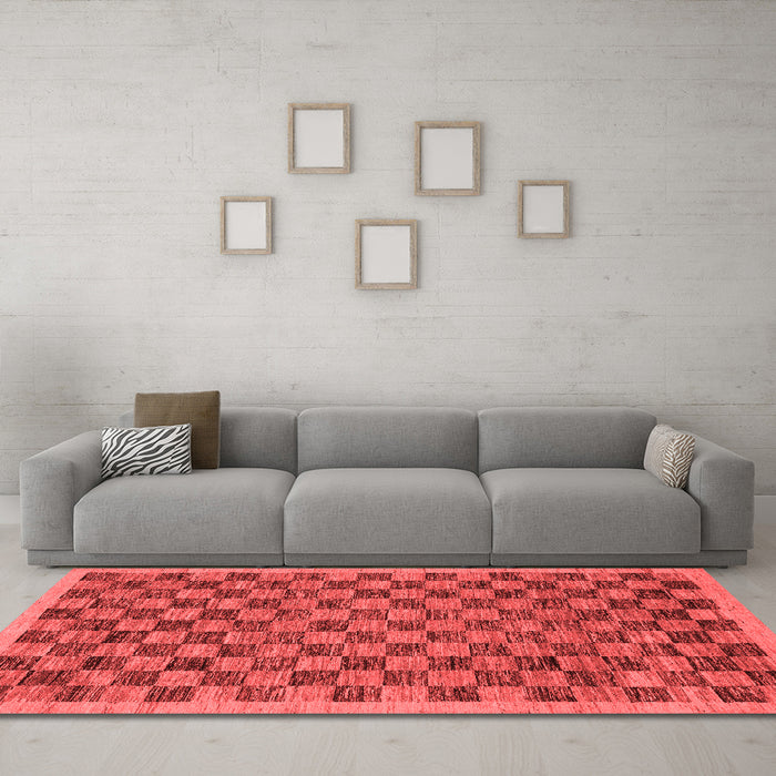Modern Red Washable Rugs