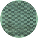 Round Machine Washable Abstract Light Blue Modern Rug, wshabs1716lblu