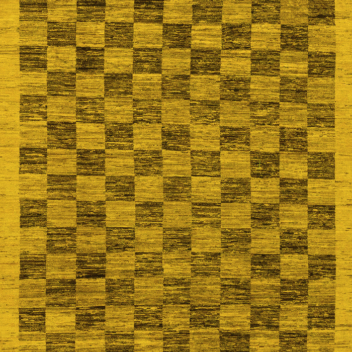 Machine Washable Abstract Yellow Modern Rug, wshabs1716yw