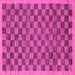 Square Machine Washable Abstract Pink Modern Rug, wshabs1716pnk