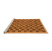 Sideview of Machine Washable Abstract Orange Modern Area Rugs, wshabs1716org