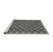 Sideview of Machine Washable Abstract Gray Modern Rug, wshabs1716gry