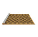 Sideview of Machine Washable Abstract Brown Modern Rug, wshabs1716brn