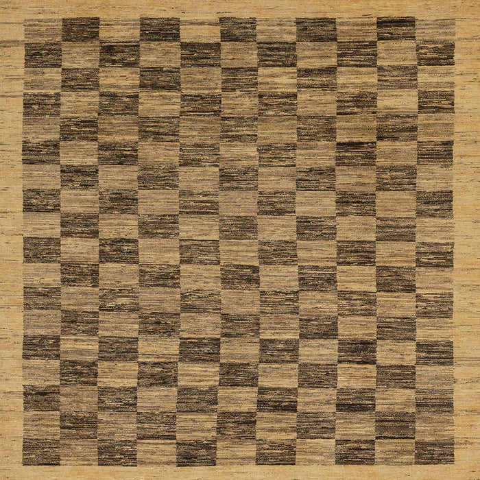 Square Abstract Gold Modern Rug, abs1716
