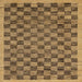 Square Machine Washable Abstract Gold Rug, wshabs1716