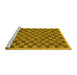 Sideview of Machine Washable Abstract Yellow Modern Rug, wshabs1716yw