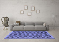 Machine Washable Abstract Blue Modern Rug, wshabs1716blu