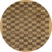 Round Machine Washable Abstract Gold Rug, wshabs1716