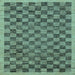 Square Abstract Light Blue Modern Rug, abs1716lblu