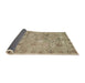 Sideview of Abstract Dark Almond Brown Modern Rug, abs1717