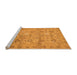 Sideview of Machine Washable Abstract Orange Modern Area Rugs, wshabs1717org