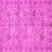 Square Machine Washable Abstract Pink Modern Rug, wshabs1717pnk