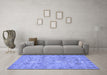 Machine Washable Abstract Blue Modern Rug in a Living Room, wshabs1717blu