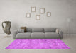 Machine Washable Abstract Purple Modern Area Rugs in a Living Room, wshabs1717pur