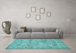 Machine Washable Abstract Light Blue Modern Rug in a Living Room, wshabs1717lblu