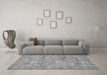 Machine Washable Abstract Gray Modern Rug in a Living Room,, wshabs1717gry