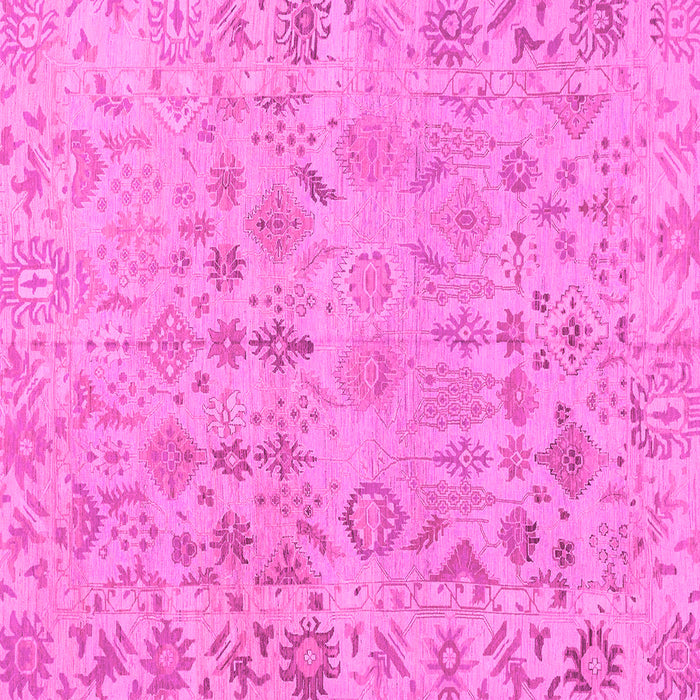 Square Machine Washable Oriental Pink Traditional Rug, wshabs1718pnk