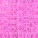 Square Machine Washable Oriental Pink Traditional Rug, wshabs1718pnk