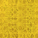 Square Machine Washable Oriental Yellow Traditional Rug, wshabs1718yw