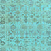 Square Oriental Light Blue Traditional Rug, abs1718lblu