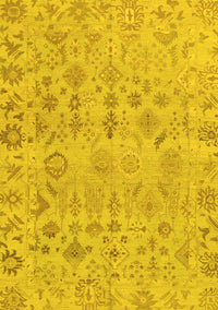 Oriental Yellow Traditional Rug, abs1718yw