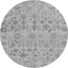 Round Oriental Gray Traditional Rug, abs1718gry