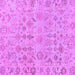 Square Machine Washable Oriental Purple Traditional Area Rugs, wshabs1718pur