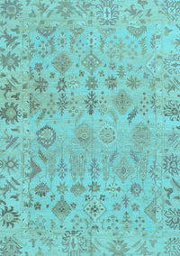 Oriental Light Blue Traditional Rug, abs1718lblu