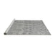Sideview of Machine Washable Oriental Gray Traditional Rug, wshabs1718gry