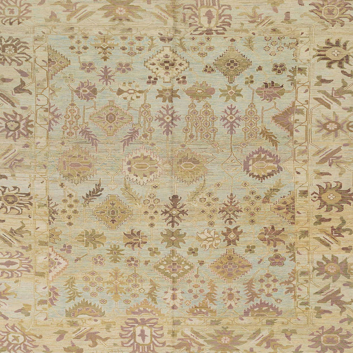 Square Abstract Brown Oriental Rug, abs1718