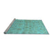 Sideview of Machine Washable Oriental Light Blue Traditional Rug, wshabs1718lblu