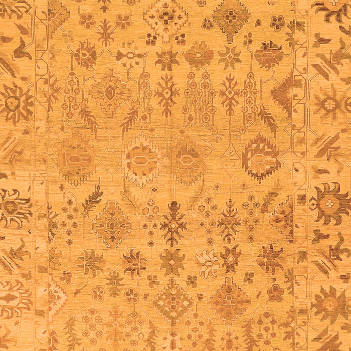 Machine Washable Oriental Orange Traditional Area Rugs, wshabs1718org