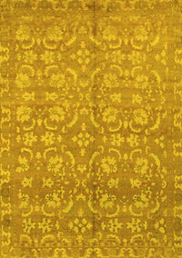 Abstract Yellow Modern Rug, abs1719yw