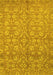 Abstract Yellow Modern Rug, abs1719yw