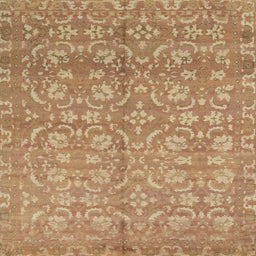 Square Machine Washable Abstract Chocolate Brown Rug, wshabs1719