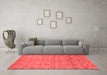 Modern Red Washable Rugs