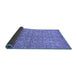 Sideview of Abstract Blue Modern Rug, abs1719blu