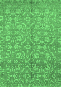 Abstract Emerald Green Modern Rug, abs1719emgrn