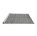 Sideview of Machine Washable Abstract Gray Modern Rug, wshabs1719gry