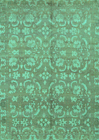 Abstract Turquoise Modern Rug, abs1719turq