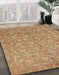 Abstract Chocolate Brown Modern Rug in Family Room, abs1719