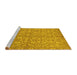 Sideview of Machine Washable Abstract Yellow Modern Rug, wshabs1719yw