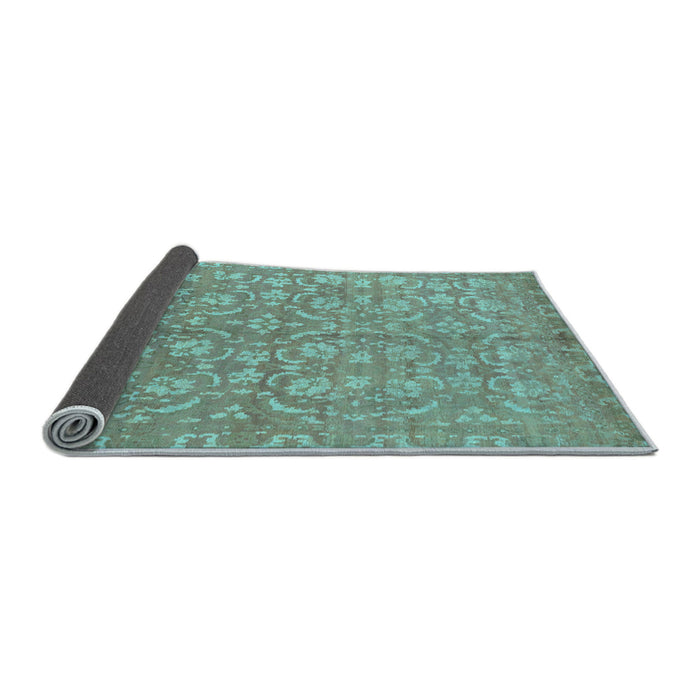 Sideview of Abstract Light Blue Modern Rug, abs1719lblu